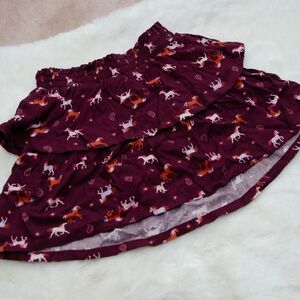 Jumping Beans Unicorn Print Skirt-Burgundy-Girls-Size S (6)